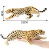 English Animal World Wild Mammal Cognition Plastic Hollow Leopard Figure Model Toy Ornament