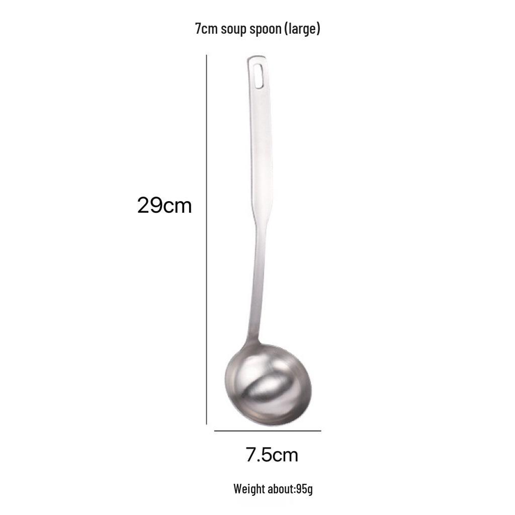 Stainless Steel Long-Handled Soup and Slotted Spoons for Hot Pot