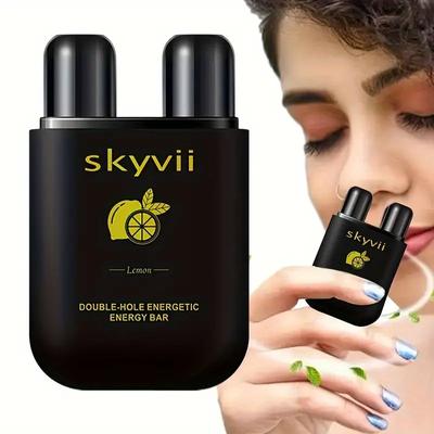 Energetisierender Aromatherapie-Inhalationsstift – Befreit verstopfte Nase mit natürlichen ätherischen Ölen – Design mit zwei Nasenlöchern für Linderung unterwegs