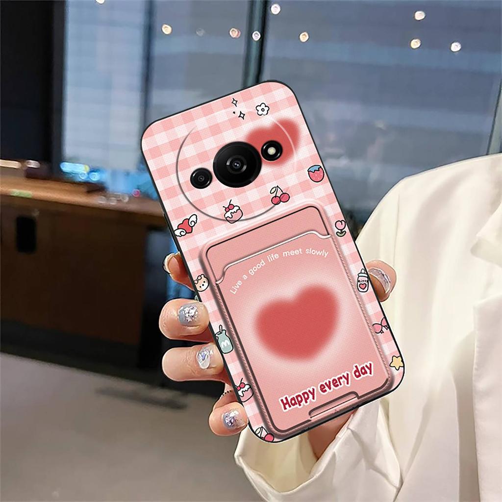 Card sleeve Full wrap Phone Case For Redmi A3 4G/A3X/Xiaomi POCO C61 4G Cover protective Anti-knock Back Cover TPU Cute