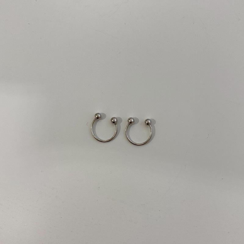 Personalized design sense s925 sterling silver earrings women's 2025 new trendy simple small and versatile retro Hong Kong style stud earrings