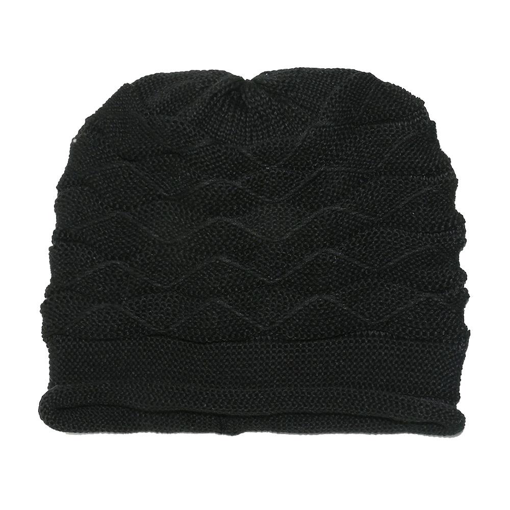 Pile Hat Men's New Winter Warm Knitted Hat Solid Color Ear Protection Simple Knitted Headhat Warm Casual Hat Men