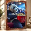 Panda At the Movies D Printed Texture Poster Personalized Wall Art Retro Metal Tin Signs for Home Decor Accessories Wand Deko