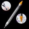Nails Art Brush For Manicure Double Head Point Drill Pen Dot Painting Point Pen Rhinestone Picker Wax Pencil Crystal Handle Tool