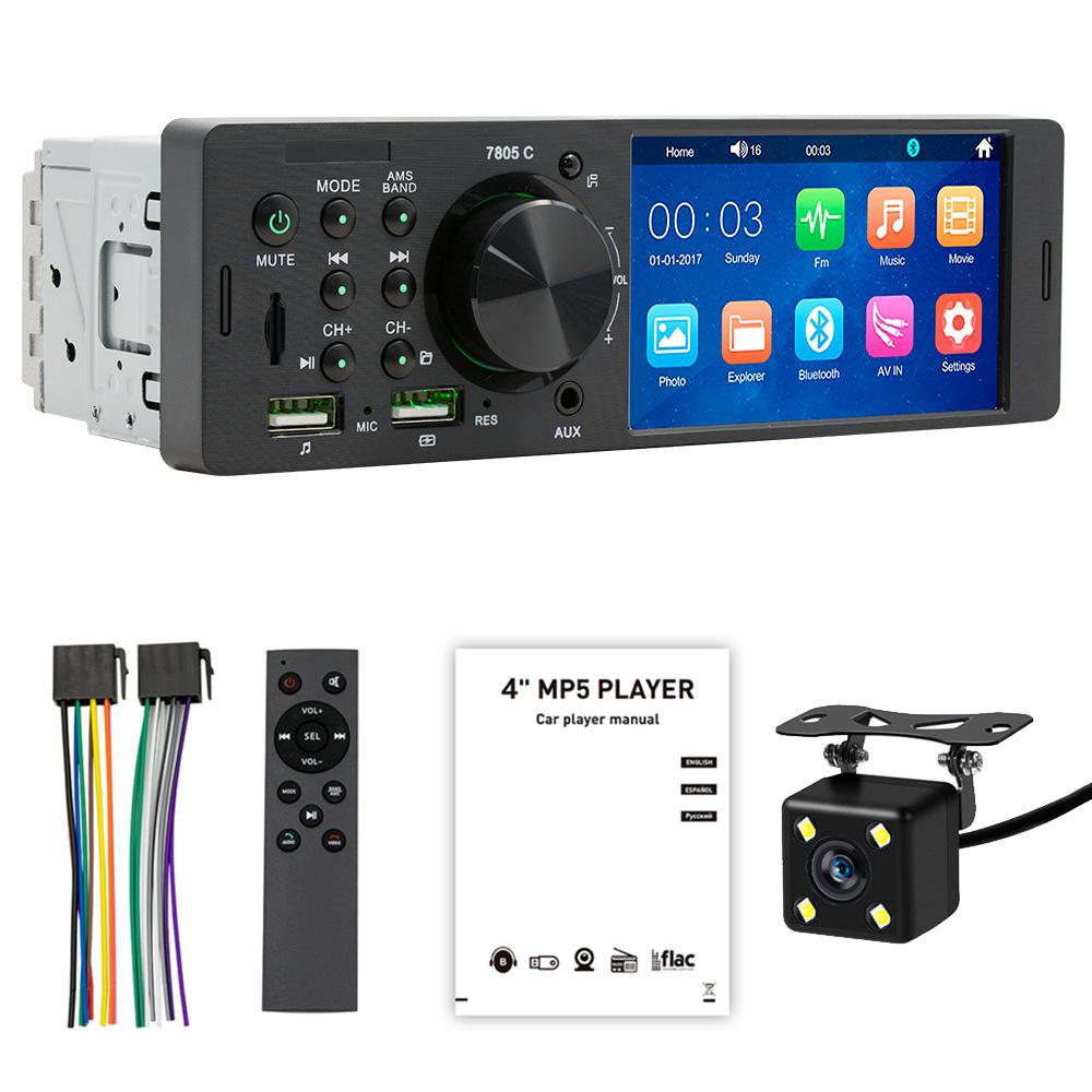 1 Din Car Radio 4.1 Inch 2 USB Touch Screen Autoradio Universal Multimedia  MP5 Player Bluetooth  Rear View Camera FM Car Stereo