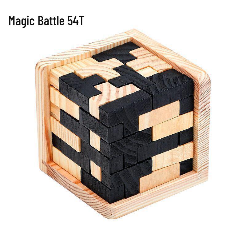 

Деревянный пазл Тетрис из 54 деталей: Развивающий кубик для развития детей