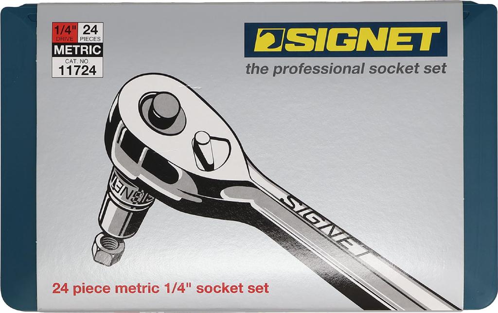 SIGNET Drive MM Socket Wrench Set 11724 1/4 24-Piece