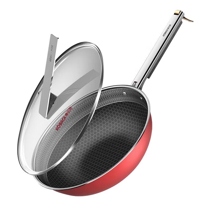 

KBH 32cm 316 Stainless Steel Honeycomb Non-stick Wok