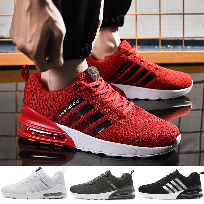Fashion Men Air Cushion Running Shoes Mesh Comfortable Jogging Sneakers
