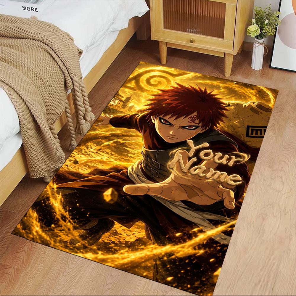 Naruto Character Customize Text Carpet Suitable for Decorate room Entryway Playrooms Game Room Anti-slip Rug Office home decor