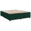 Box Spring Bed with Mattress Dark Green 180x200 Cm Velvet