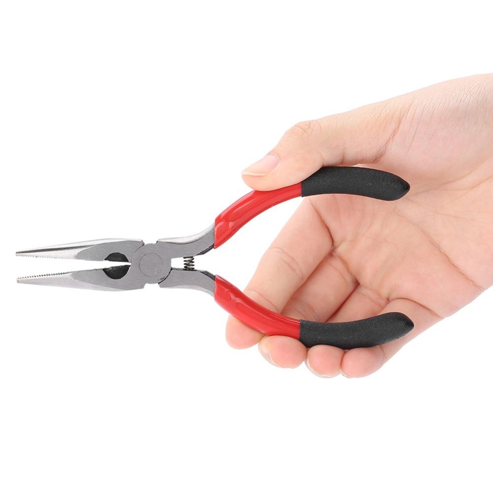 Non-Slip Grip Long Nose Pliers Steel Construction Wire Cutter Pliers Electrical Work