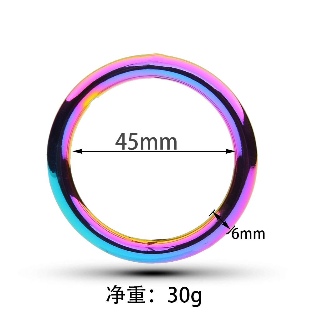 Colorful Metal Men Cock Ring Sex Toys for Man Masturbation Exercise Penis Ring Erection Enhancing Cock Sexual Stimulation Device