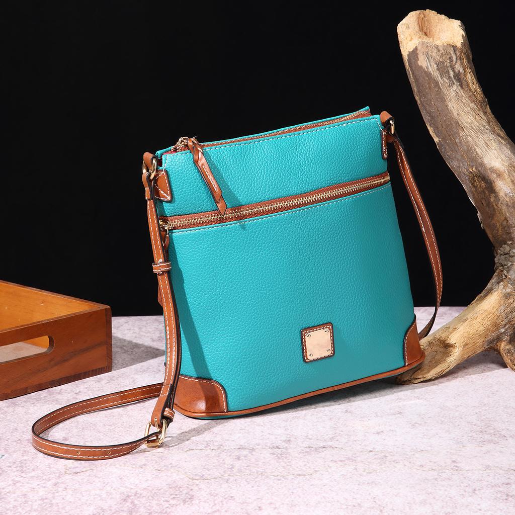 Dámská taška Vintage Pebbled Lychee Grain Textura Crossbody taška Vícebarevná dámská taška