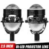 2.5-inch P1C Bi-LED Headlight Projector Lens 6000K White High Low Beam 10000LM Turbo Tuning H4 H7 9005 9006 Headlamp Bulb Lenses