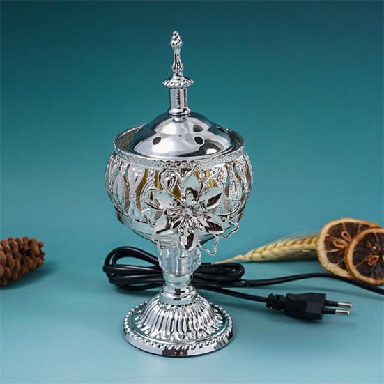 Electric Incense Burner Metal Arabian Style Incense Cone Holder Middle