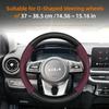 För KIA Kolädertextur Perforerat Läder Rattöverdrag Sportage Nq5 Rio 3 4 Ceed Jd Stonic Stinger Forte Picanto
