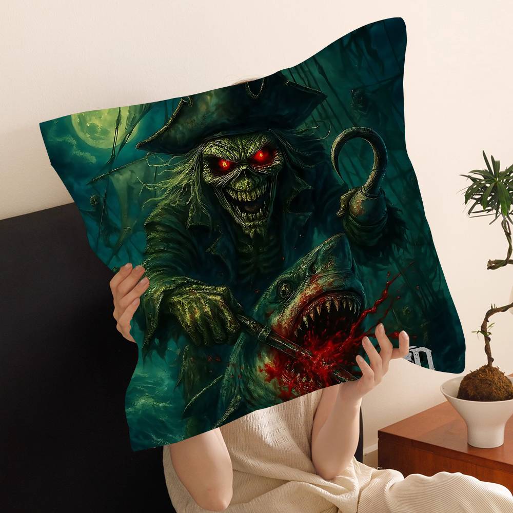 Classics Band I-Iron M-Maiden Personalized Picture Text Home Decorative Pillows Household Gifts 45x45cm 12x12Inch