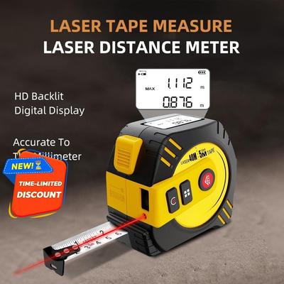 40m/80m Digitaler Distanzmesser Genaue Messungen Laser-Maßband USB-wiederaufladbar Stahl-Maßband Werkzeug