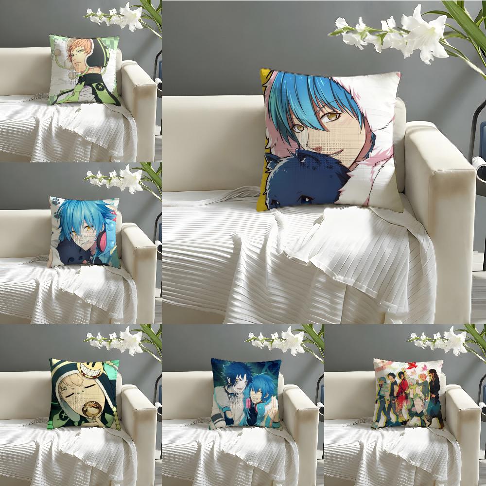 Bl Manga D-Dramatical Murder Pillow Case Cotton Linen Fabric Square Zipper Pillowcase Home Decorative Living Room