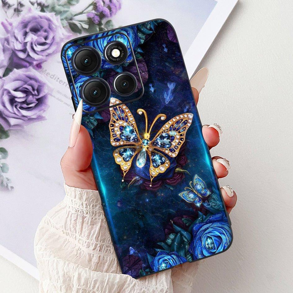 For Motorola Moto G86 Power 5G Case New Fashion Flower Bamboo Cat Cartoon Soft Silicone Back Cover For Moto G86 Power 2025 Coque