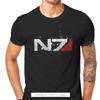 Mass Effect Spiel Distressed N7 T-shirt Klassische Alternative Hohe Qualität T-shirt Große Größe Oansatz Männer T-shirts 100% Baumwolle Tops tees
