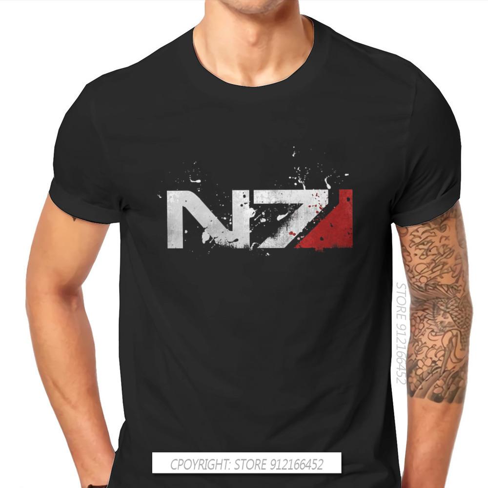 

Игровая футболка Mass Effect с принтом N7 Классическая Альтернативная Высококачественная Футболка Большого Размера С Круглым Вырезом Мужские Футболки 100% Хлопок Топы Т... S разноцветный