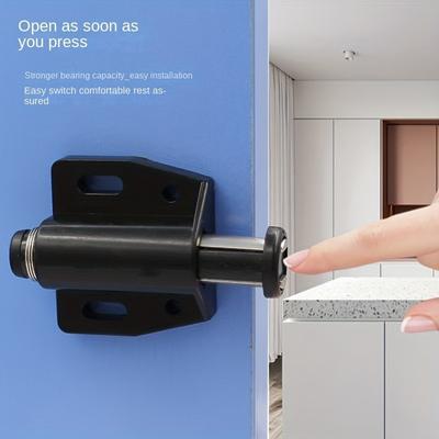 2 stücke Schrank Stopper Starke Magnetische Push-To-Open Touch Catch Stop Ruhig Dämpfer Puffer Küche Schrank Tür Magnet Schwarz