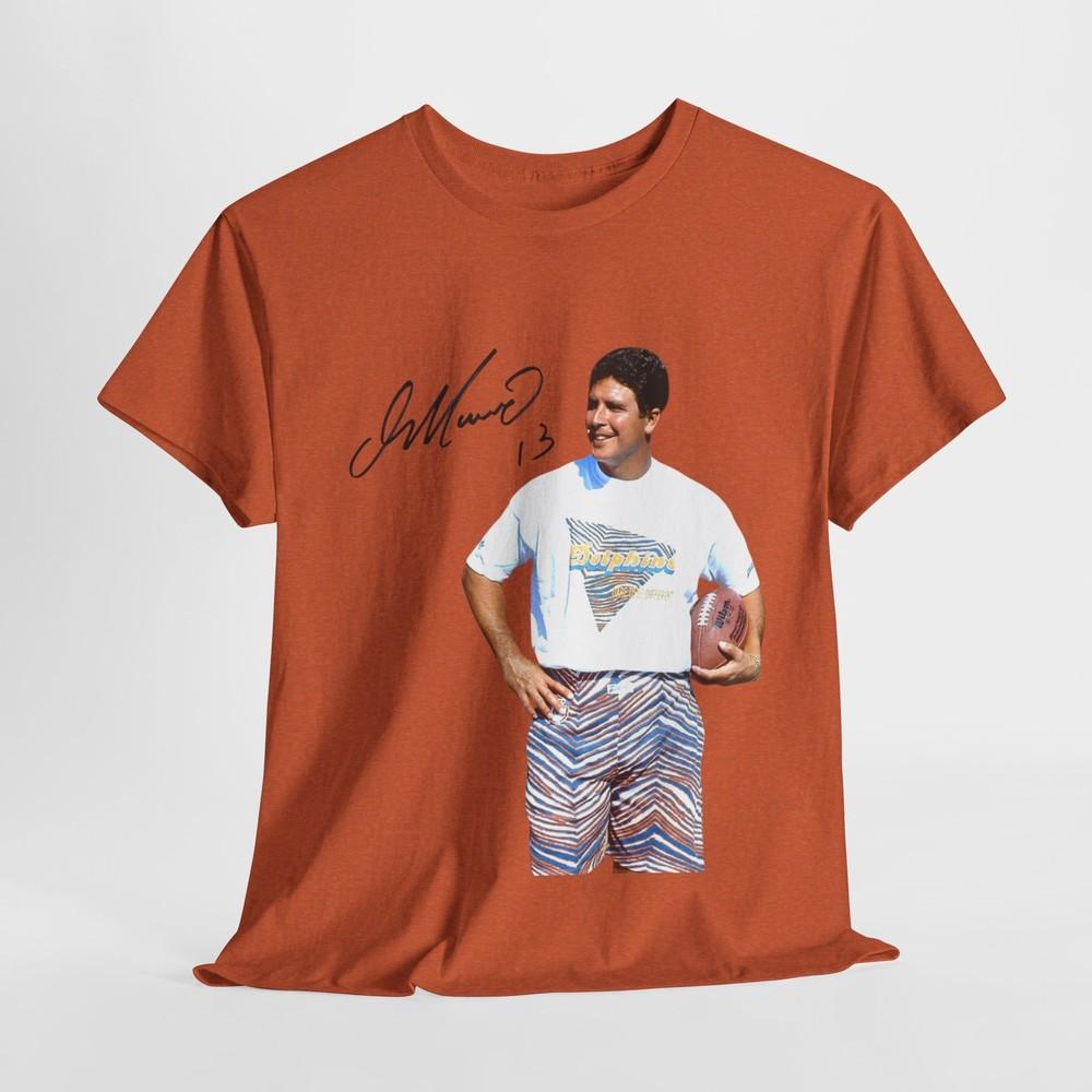 Дэн Марино Old School Vibe Miami Dolphins Фанат Унисекс Футболка из Плотного Хлопка Унисекс Футболка XL