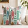 Surfing Pattern Cushion Cover Natural Linen Pillow Cover Double-Sided Print Cushion Cover For Sofa Home Decor