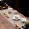 Chaxun Gold-Traced White Porcelain Gongfu Tea Set