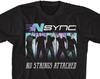NSYNC No Strings Attached Purple and Blue Logo Black Shirts