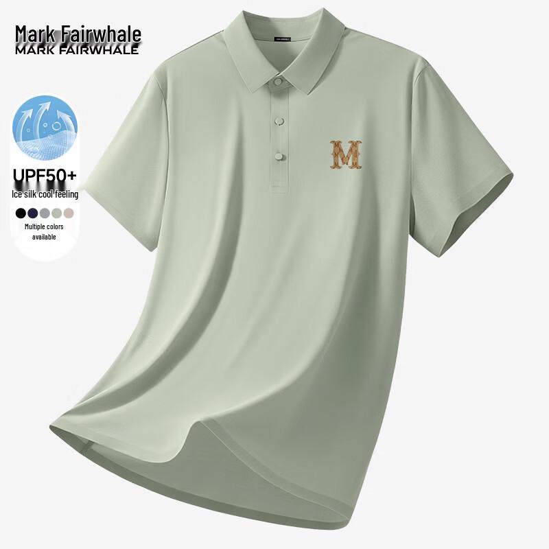 MARK FAIRWHALE Men s Summer Ice Silk Polo Shirt 2XL
