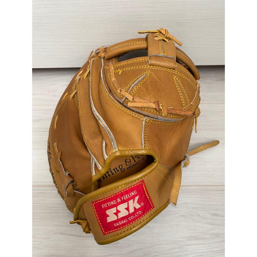 Used Vintage baseball glove ball made by SSK