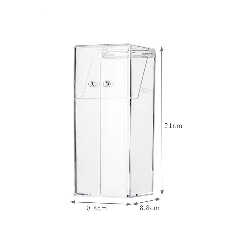 1 Transparent Mask Storage Box With Lid, Dust-Proof Mask Box, Makeup Brush Storage Box