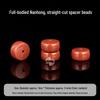 Natural NanHong Agate Bracelet with Gold Diamond Star and Moon Accents - DIY Cultural Bead Accessories