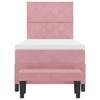 Box spring bed with pillows and headboard pink 200 x 100 cm velvet