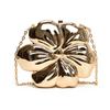 Ladies Metallic Exquisite Flower Mini Flower Chain Crossbody Bag Fashion Novelty Shape Bag Mobile Phone Key Coin Purse Portable