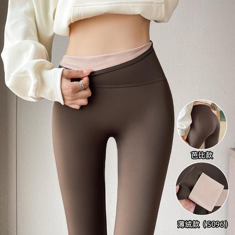 Shark Pants Women Wear Autumn and Winter New Small Belly and Buttocks Large Size Fat Mm Black Velvet Leggings