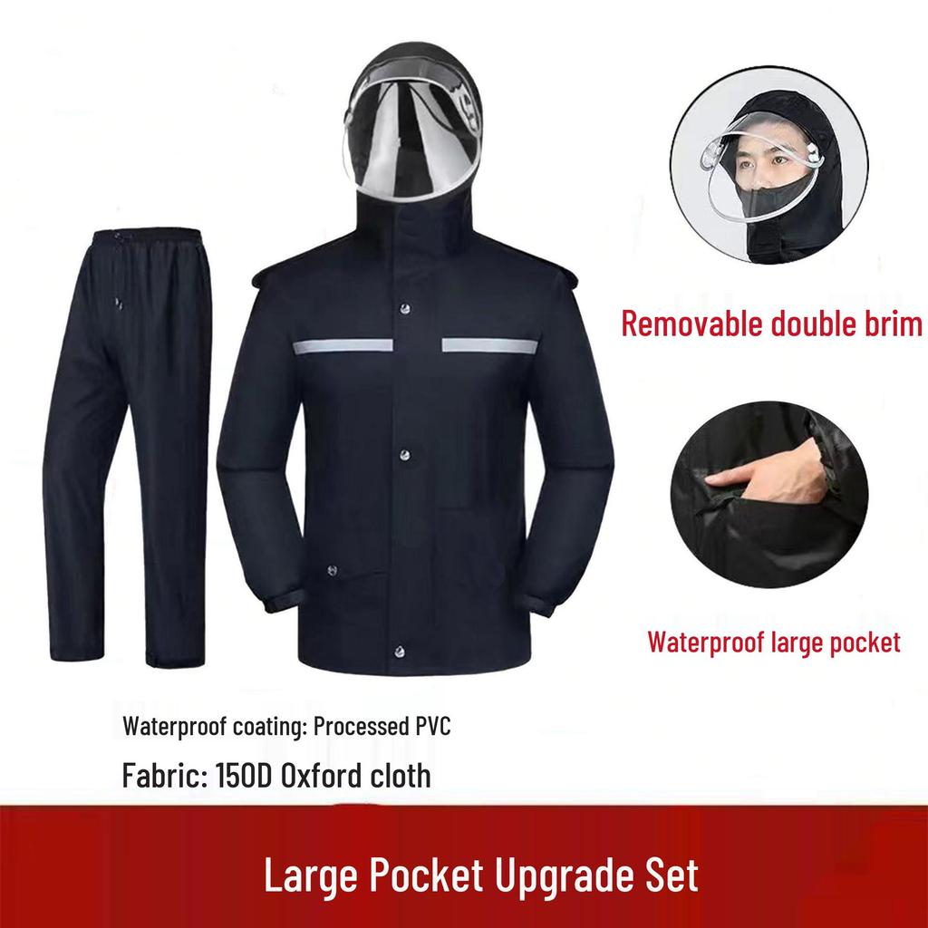 Ensemble Imperméable Réfléchissant Pantalon et Veste pour Motocyclistes