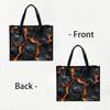 Fashion Lava Pattern Large Tote Bag Casual Durable Shoulder Handbag For Daily Use Shopping Travel