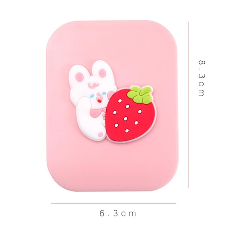 Perie de păr portabilă de buzunar cu desen animat, mică pentru călătorie, masaj, mini oglindă de buzunar, pieptene pliabil pentru femei, fete, instrumente de styling drăguțe