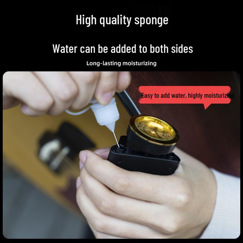 Folk Acoustic Classical Guitar Soundhole Humidifier & Hygrometer - Winter Maintenance Accessory to Prevent Drying & Cracking