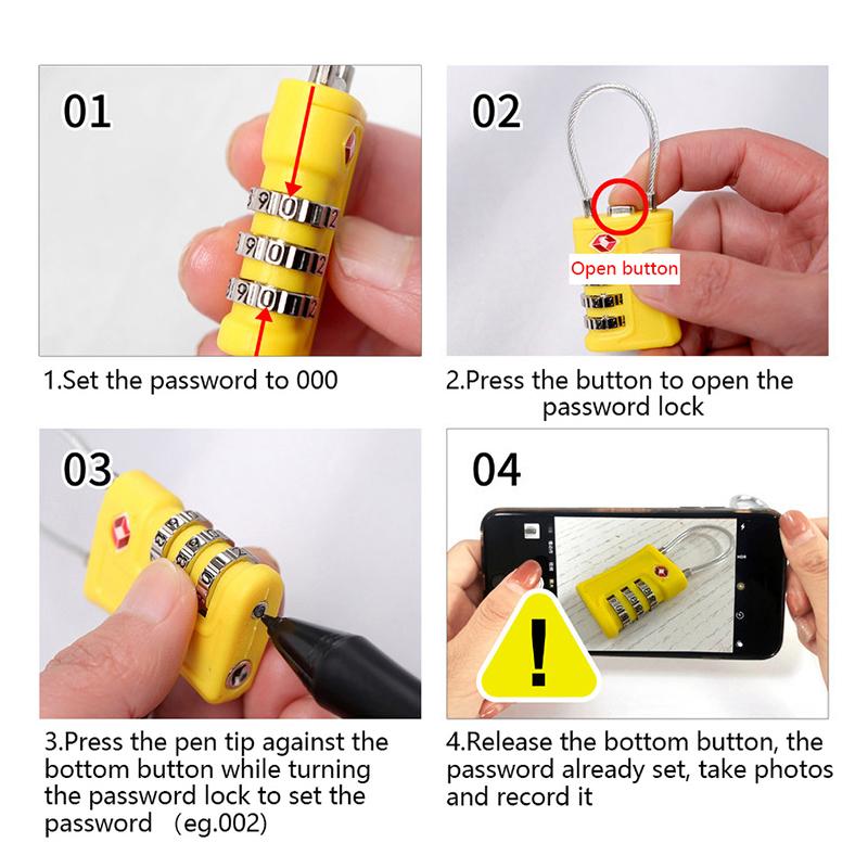 Tsa Locks Smart Combination Lock For Travel Luggage Suitcase Anti-Theft Padlock