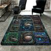 Sea Creatures Gallery Pattern Rug Floor Mat for Living Room or Bedroom Soft and Comfortable Carpet a Gift for Birthday and Holiday.