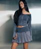 Lara Fox Knit Wide Band Mini Skirt Blue Bq4Ks001