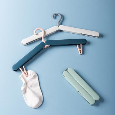 Folding Hanger Drying Clothespins Socks Household Travel Business Trip Underwear Drying Clothes Clips Portable Non-Slip Hangers