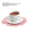 4pcs Cotton Thread Woven Drink Coasters with Tassel Round Pure Color Elegant   Lipstick Pot Pads Mats