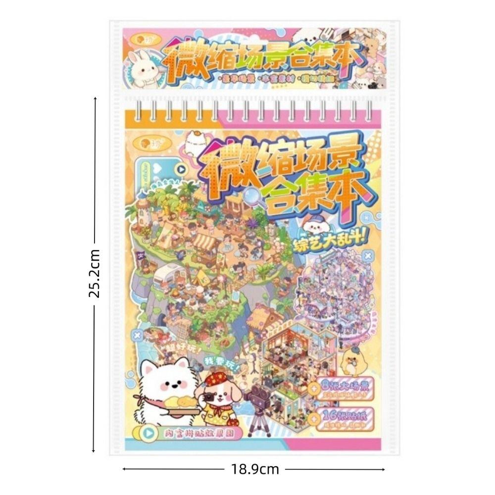 PET Mini Scene Stickers Variety Show 3D Decorative Stickers New Stacking Sticker for Journals