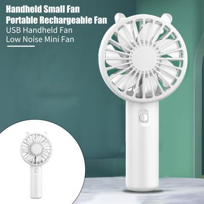 Ventilador de bolso pequeno portátil com 3 configurações de velocidade, forte fluxo de ar, baixo ruído, recarregável por USB, ventilador de bolso operado por bateria